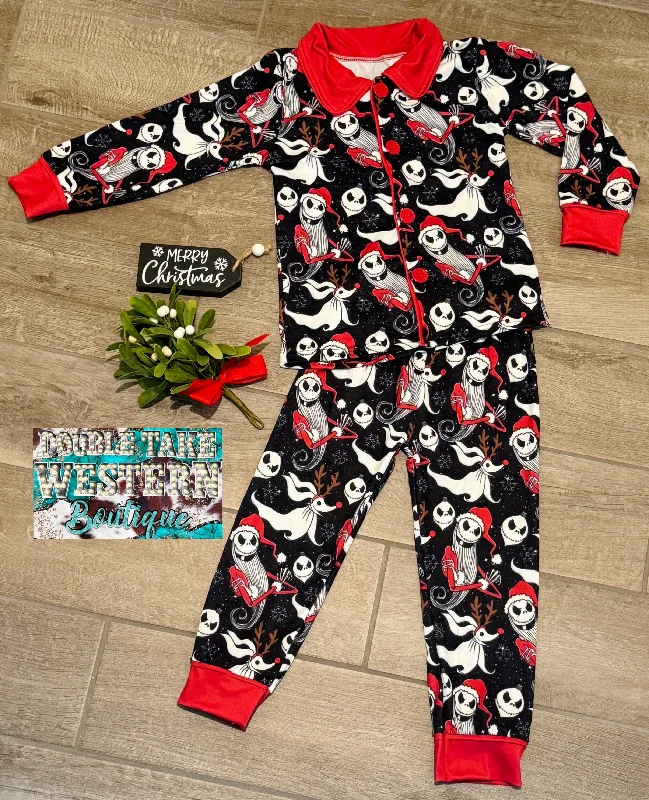 Nightmare Before Christmas Jack Santa Pajama Set Sleek Men's Contemporary 