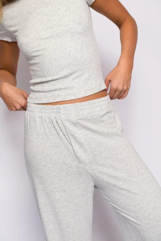 James Boxer Pants Jersey - Heather Grey Laid