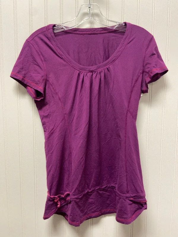 Purple Athletic Top Short Sleeve Lululemon, Size M Hip Men's Urban