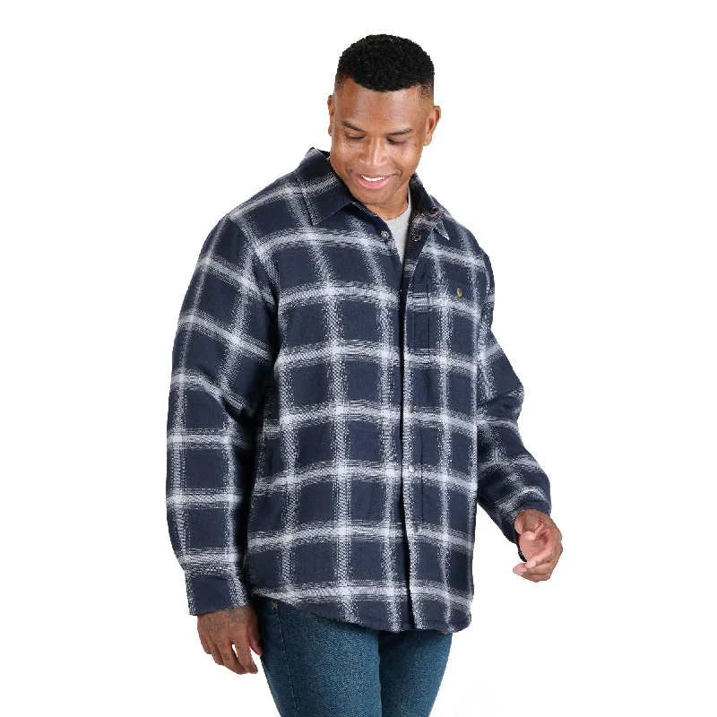 Men's Sherpa-Lined Flannel Shirt Jacket Sporty Men's Tennis