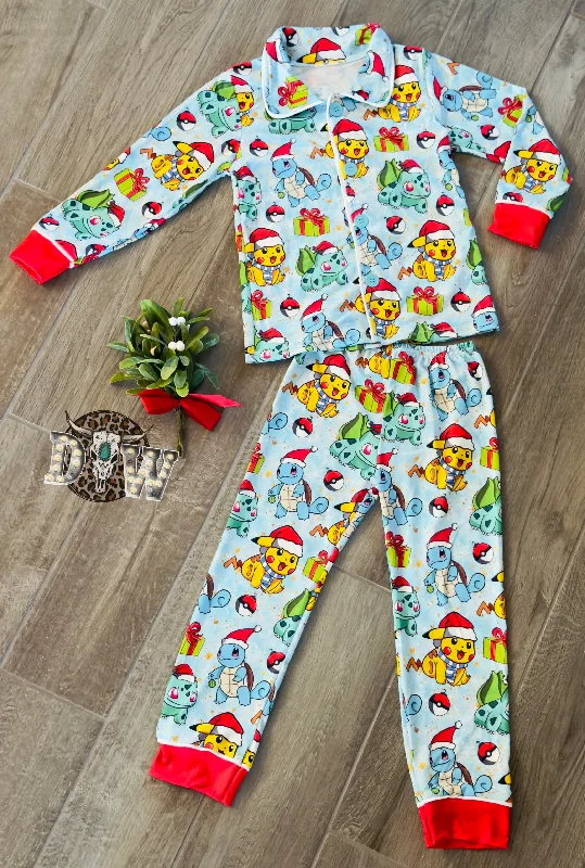 Pokemon Christmas Pajama Set Rugged Men's Outdoor 