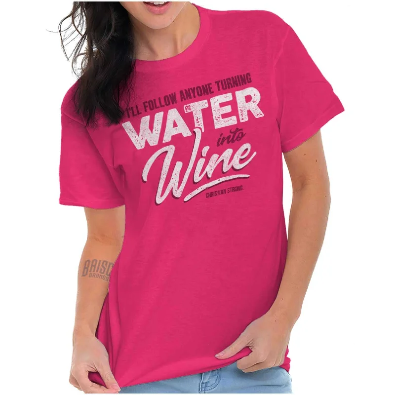 Water Into Wine T Shirt Casual Men's Japanese 