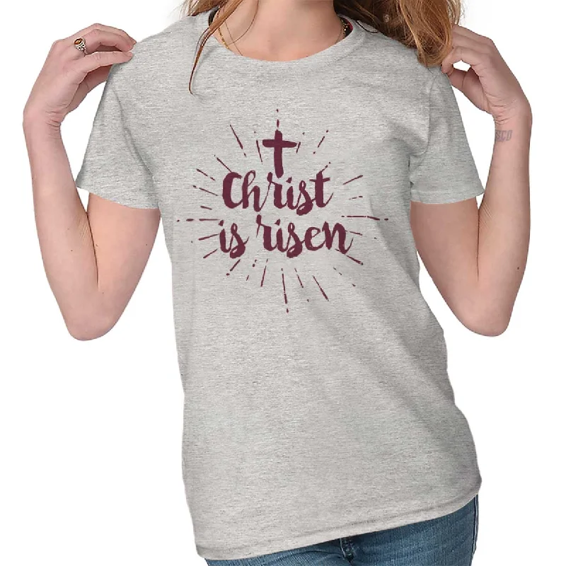 Christ Risen Ladies T Shirt Tailored