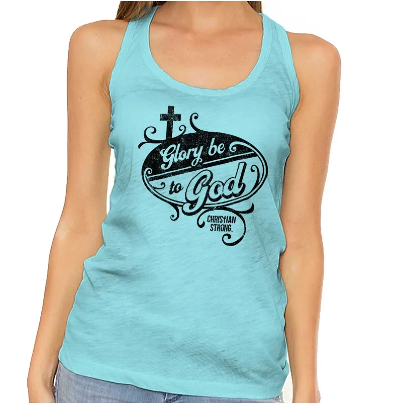 Glory to God Vintage Racerback Tank Laid