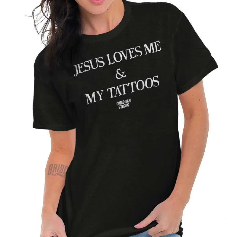 Jesus Loves My Tattoo T Shirt Sharp Men's Italian