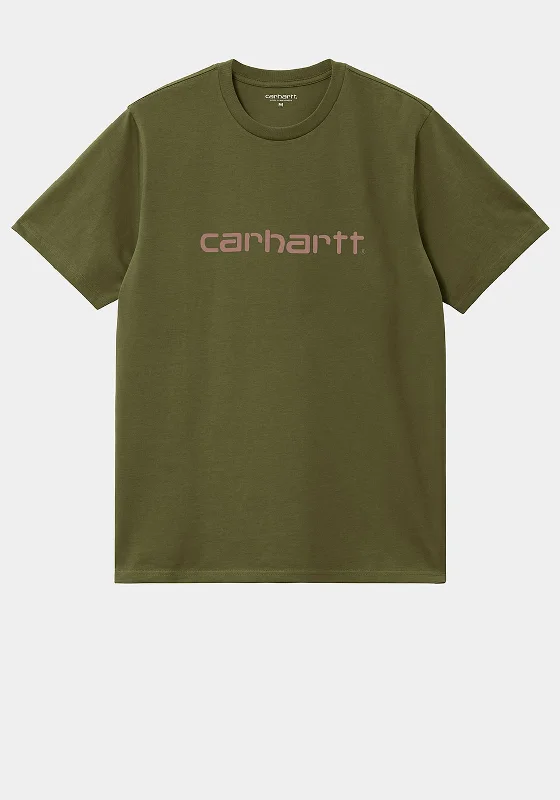 Carhartt WIP Script T-Shirt, Dundee & Glassy Pink Cozy Men's Winter