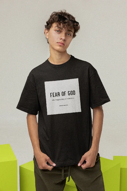 Fear of God: Aesthetic- HALF-SLEEVE T-SHIRTS Relaxed Men's Beach