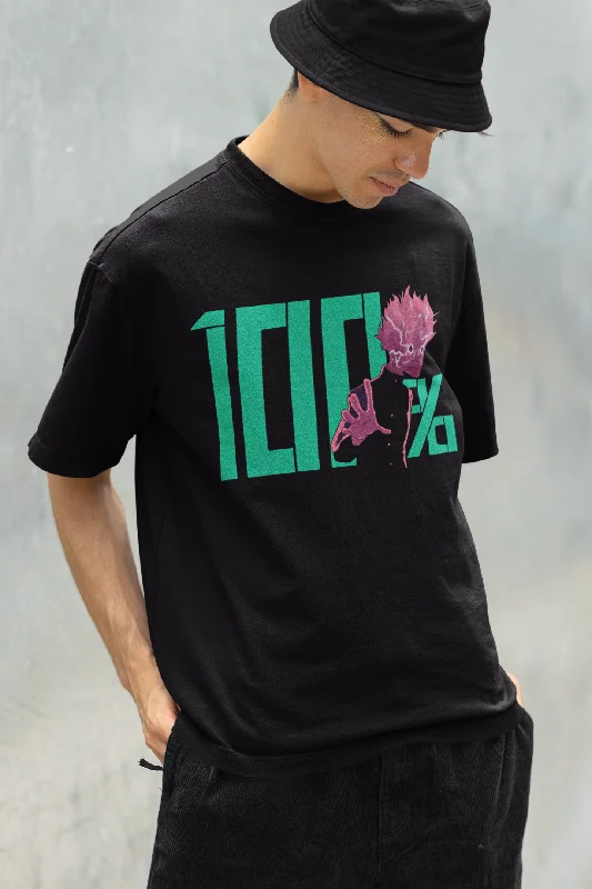 Mob Psycho 100: Anime- Oversized T-Shirts Edgy Men's Punk