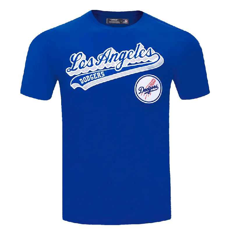 MLB LOS ANGELES DODGERS SCRIPT TAIL MEN'S TOPS (DODGER BLUE) Masculine Men's Thick