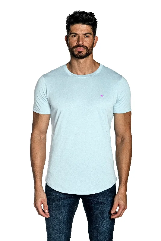 Mint Mens Tee Star Embroidery TEE-78 Casual Men's Short