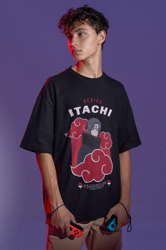 Itachi Uchiha: Unisex Oversized T-Shirts Sleek Men's Metallic