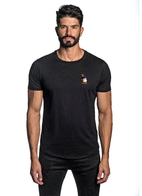 Black New World Monks Men T-Shirt TEE-NWM1003 Refined Men's Velvet