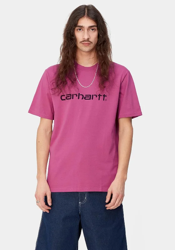 Carhartt WIP Script T-Shirt, Magenta & Black Monochromatic All