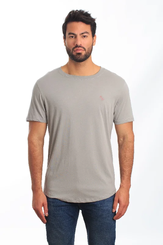 Mens Grey T-Shirt Tee-122 Earthy Men's Sustainable 