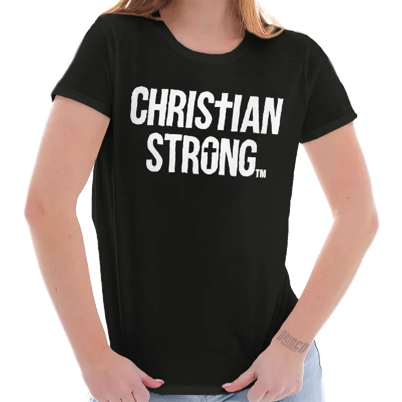 Christian Strong Ladies T Shirt Dynamic Men's Moto