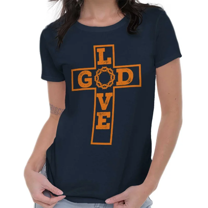 Love God Ladies T Shirt Monochromatic Office Style