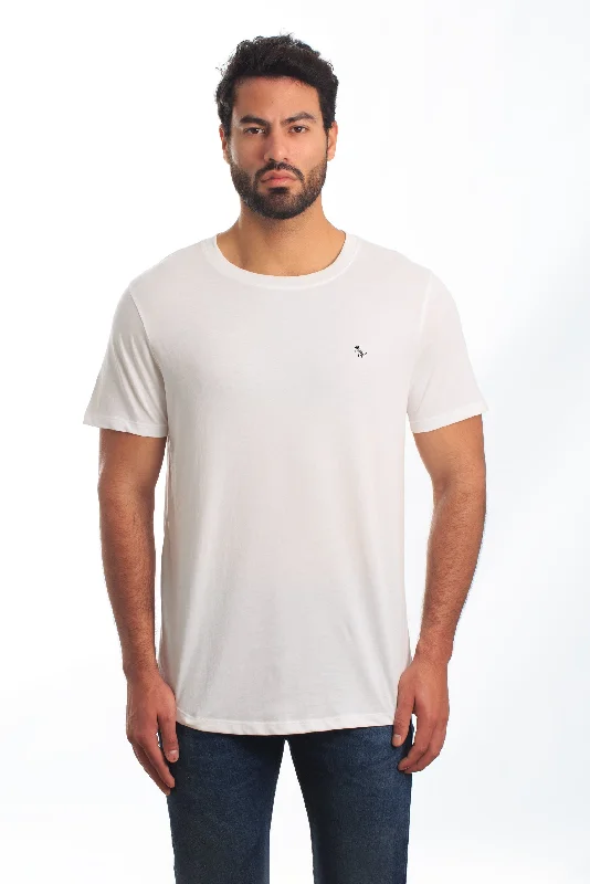 Mens White T-Shirt Tee-120 Youthful Men's Pop