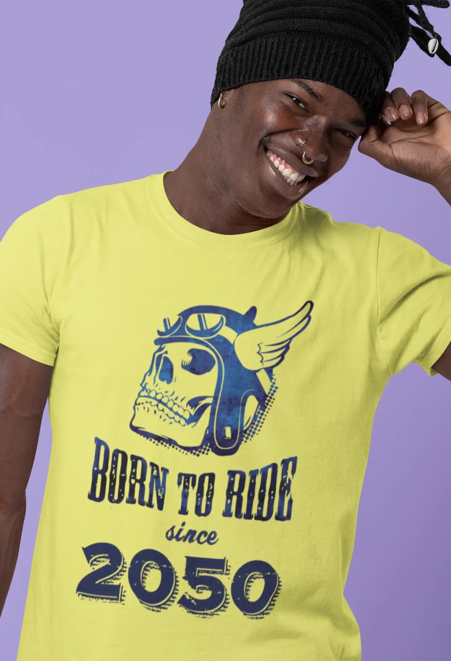 2050, Born to Ride Since 2050 Men's T-shirt Lemon Birthday Gift 00496 Classic Men's Pin