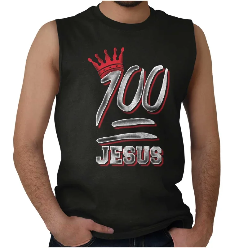 100 Jesus Sleeveless T-Shirt Casual Men's Loose