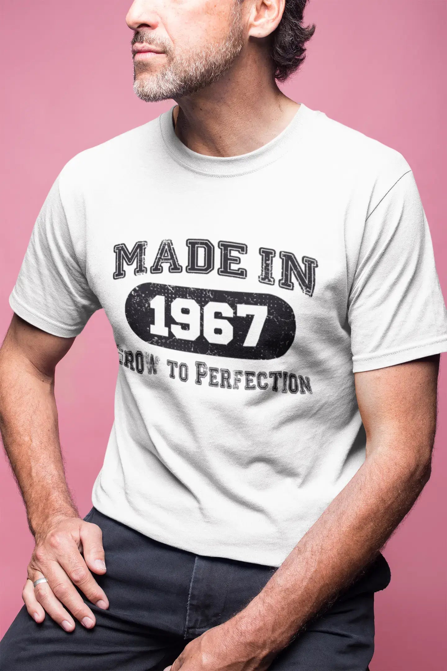 1967 Men's Retro T shirt White Birthday Gift 00153 Sleek Men's Contemporary 