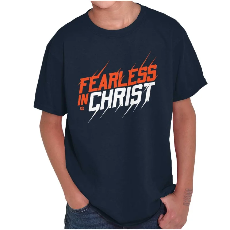 Fearless in Christ Youth T Shirt Polished Men's Satin