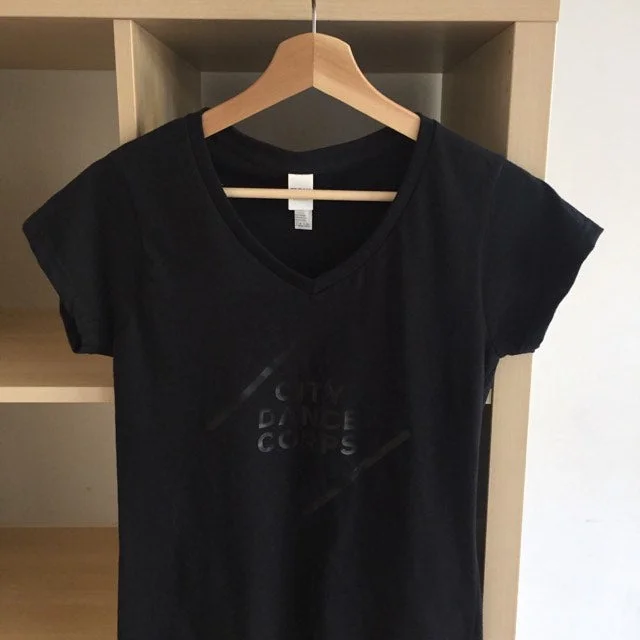 All Black Everything Ladies V-Neck Tee Street