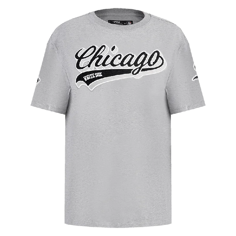 MLB CHICAGO WHITE SOX SCRIPT TAIL MEN'S TOPS (HEATHER GREY) Tough Men's Military