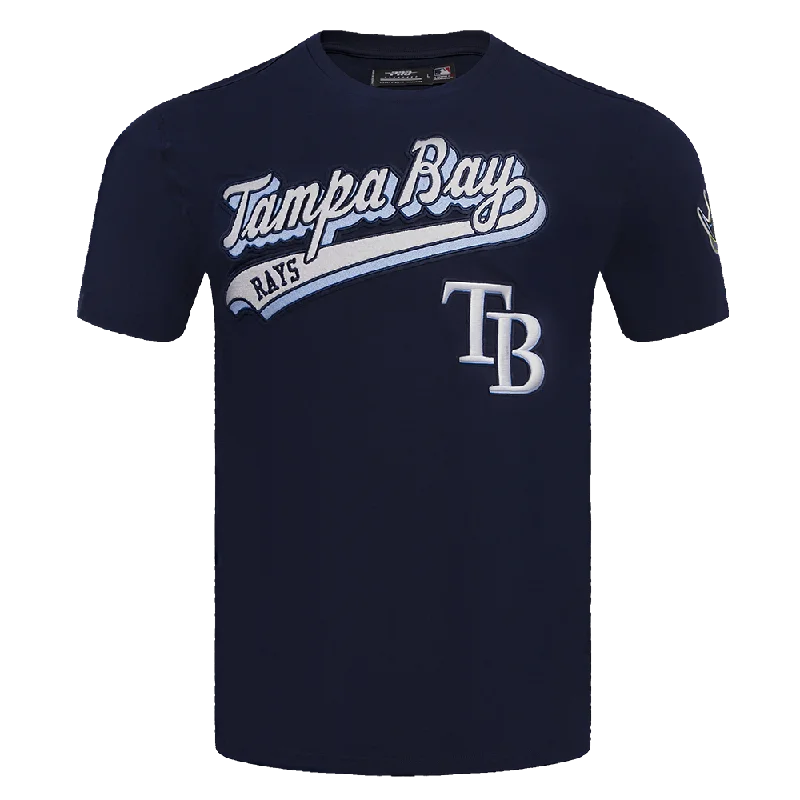 MLB TAMPA BAY RAYS SCRIPT TAIL MEN'S TOPS (MIDNIGHT NAVY) Dapper Men's 1920S