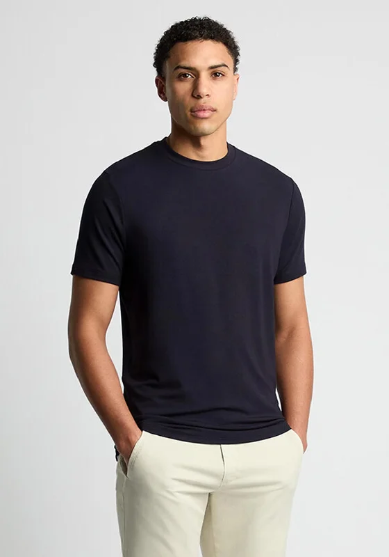 Remus Uomo Crew Neck T-Shirt, Navy Dynamic Men's High