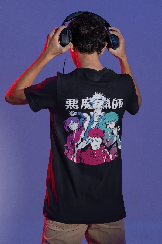 Jujutsu Kaisen (Double Sided Print): Regular Fit T-Shirts Confident Men's High