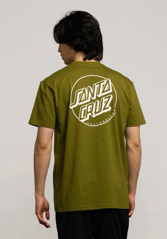 Santa Cruz Opus Dot Stripe Graphic T-Shirt, Sea Kelp Relaxed Men's Australian 