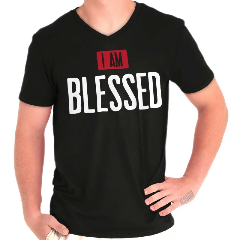 I am Blessed V-Neck T-Shirt British Gentleman Style