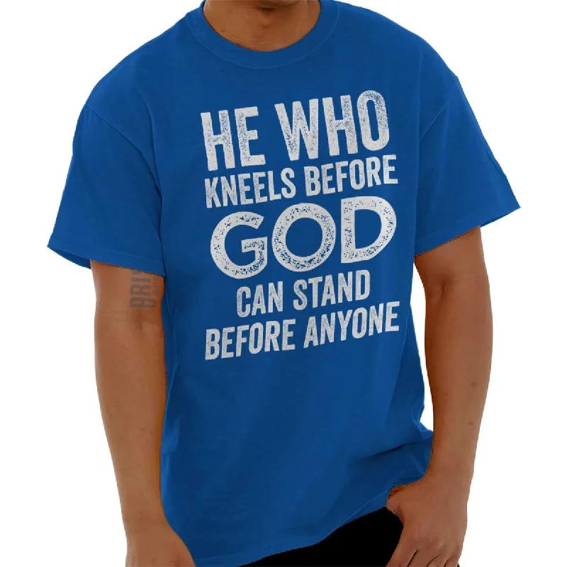 Kneels Before God T Shirt Artistic Men's Avant