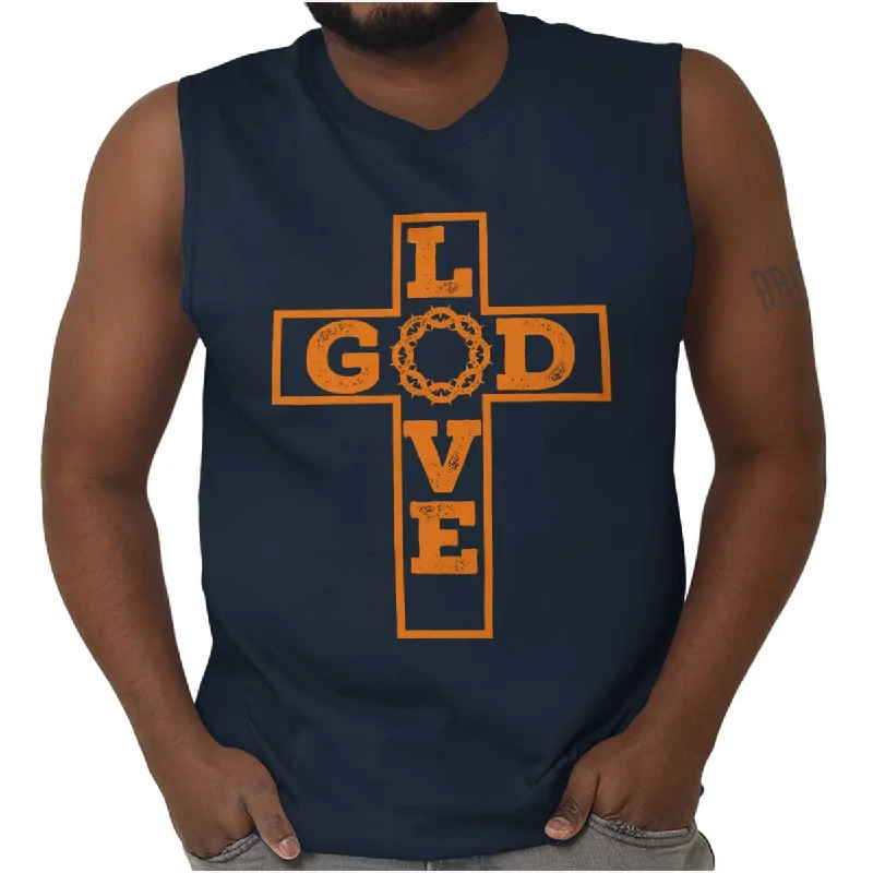 Love God Sleeveless T-Shirt Relaxed Men's Beach