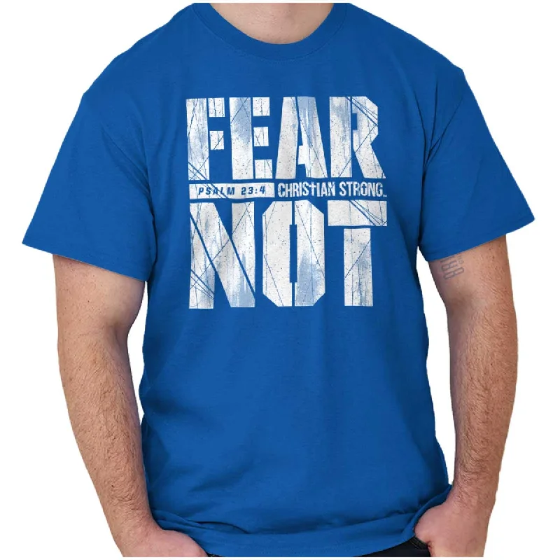 Fear Not Psalm 23:4 T Shirt Rugged Men's Outdoor 