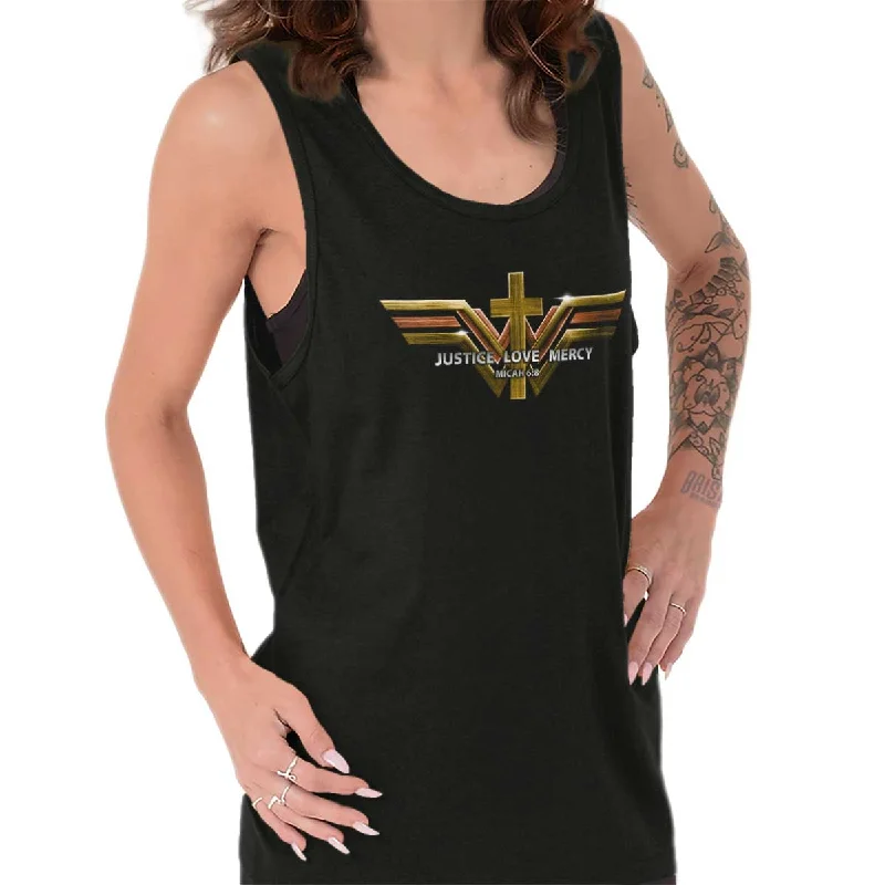 Justice Love Mercy Tank Top Elegant Men's Cashmere