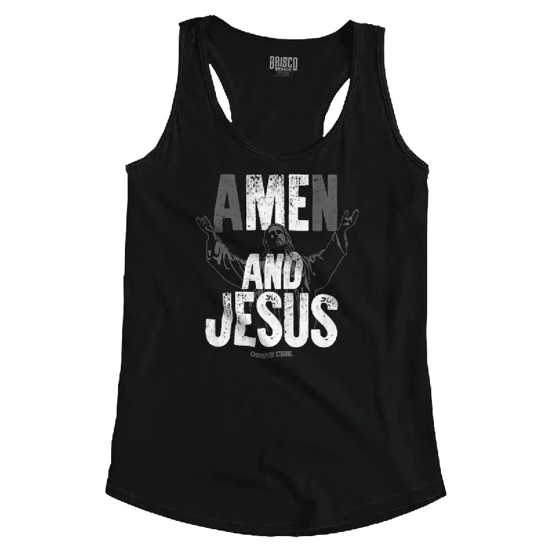 Me and Jesus Racerback Stylish Men's Tropical 