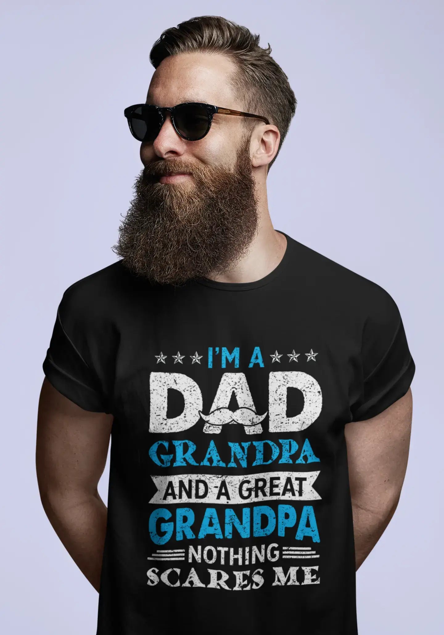 ULTRABASIC Men's Graphic T-Shirt I'm a Dad Grandpa - Nothing Scares Me - Family Time Stylish Men's Tropical 